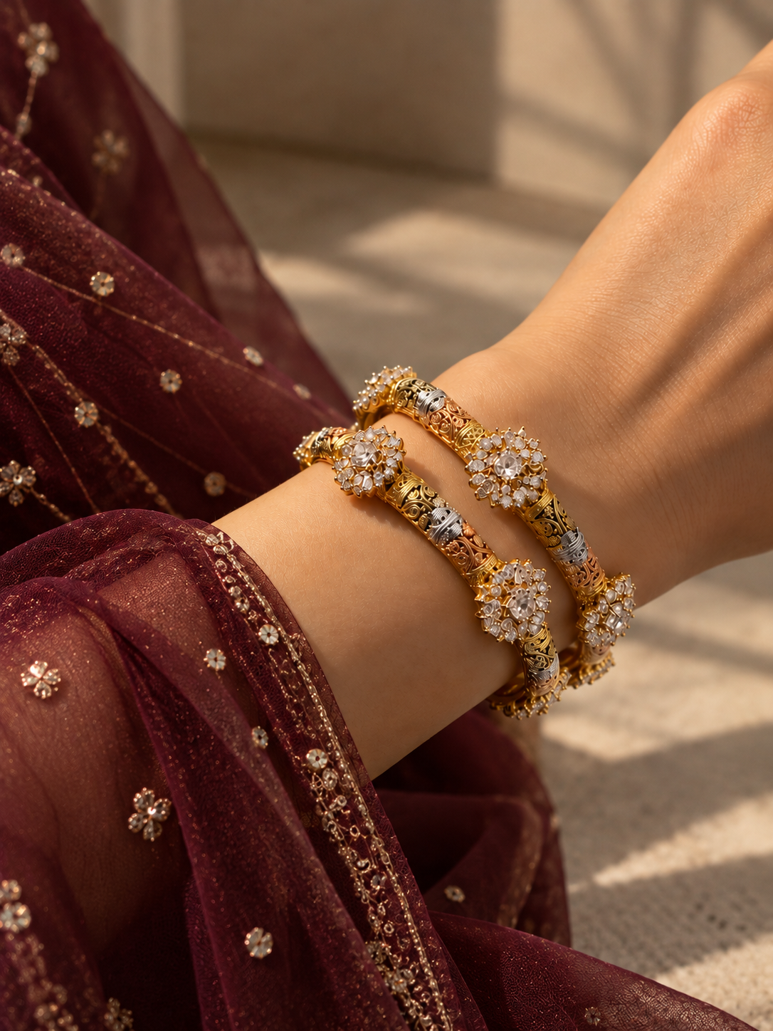 Ornate Golden Bangle