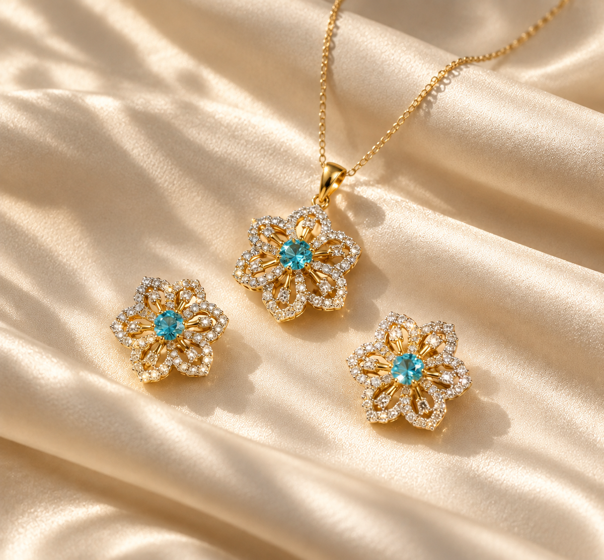 Aqua Pendant Set