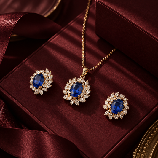 Blue Pendant Set