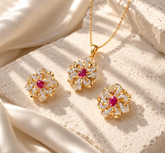 Flower Pendant Set