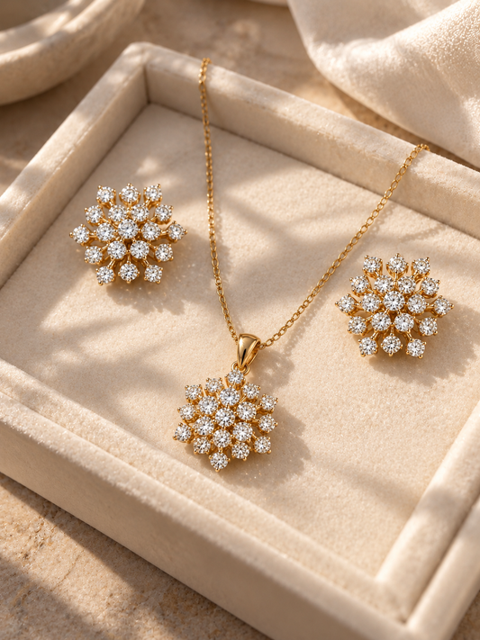 Snowflake Pendant Set