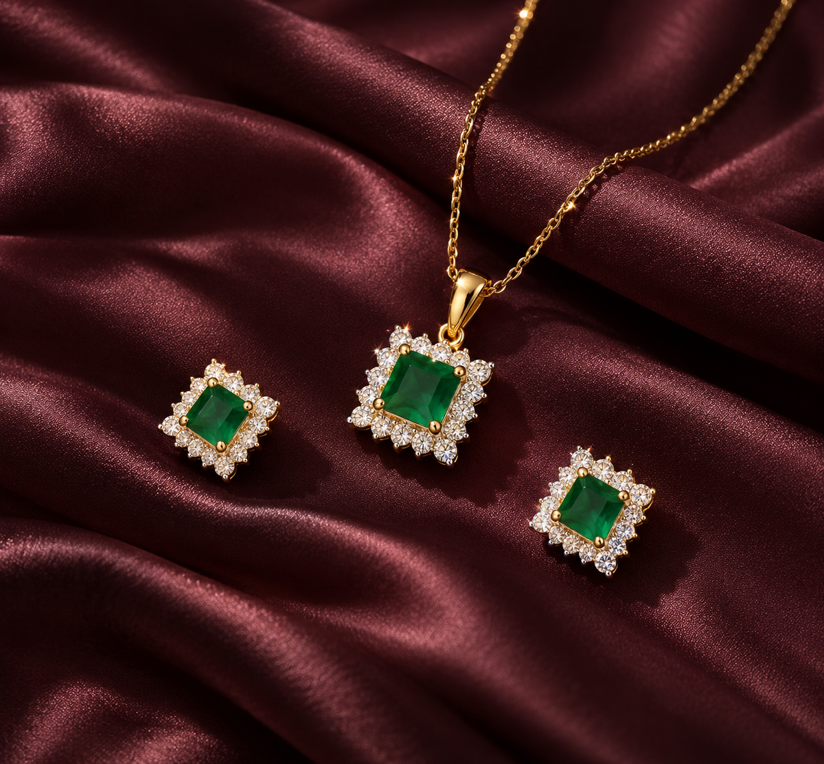 Green Pendant Set