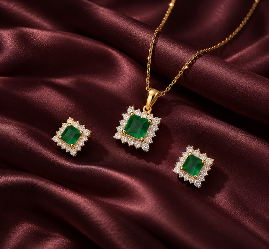 Green Pendant Set